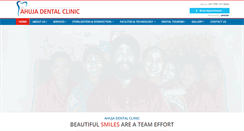 Desktop Screenshot of ahujadentalclinic.com